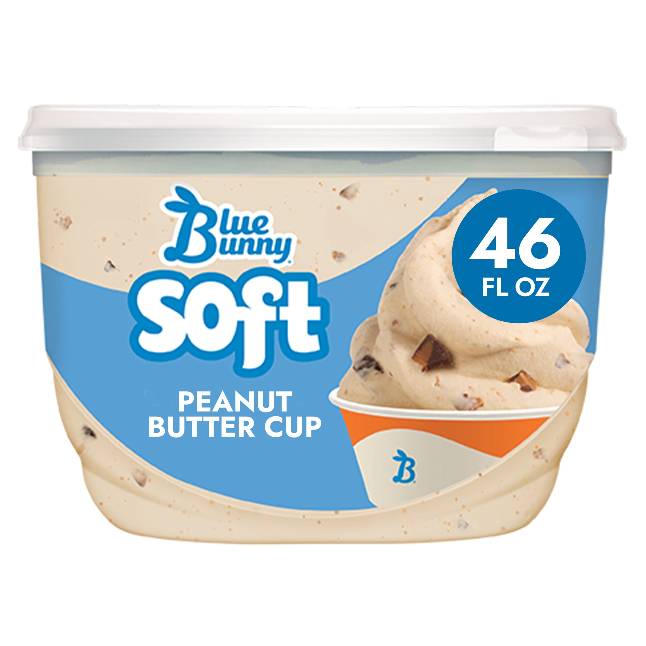 Blue Bunny Soft Chocolate Flavored Peanut Butter Cup Frozen Dessert, 46 fl oz