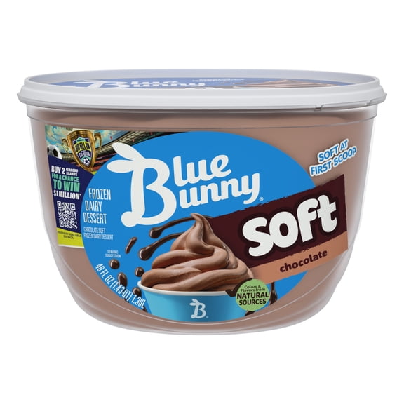 Blue Bunny Soft Chocolate Frozen Dairy Dessert, 46 fl oz