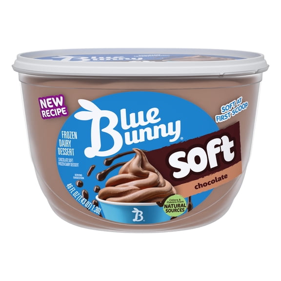Blue Bunny Soft Chocolate Frozen Dairy Dessert, 46 fl oz