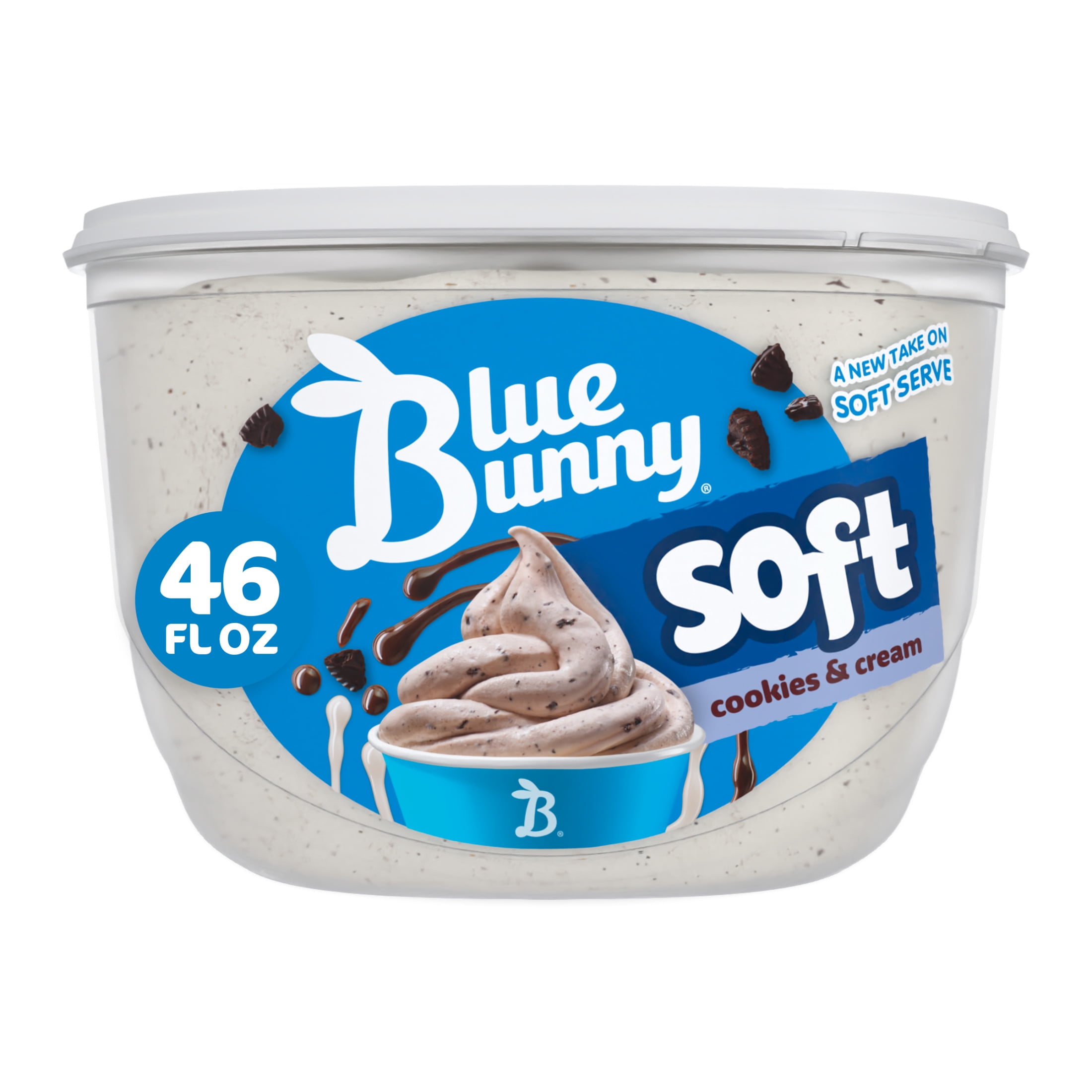 Blue Bunny Soft Cookies and Cream Premium Frozen Dessert, 46 fl oz