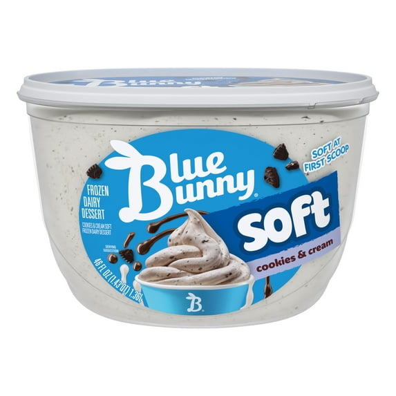 Blue Bunny Soft Cookies and Cream Premium Frozen Dessert, 46 fl oz