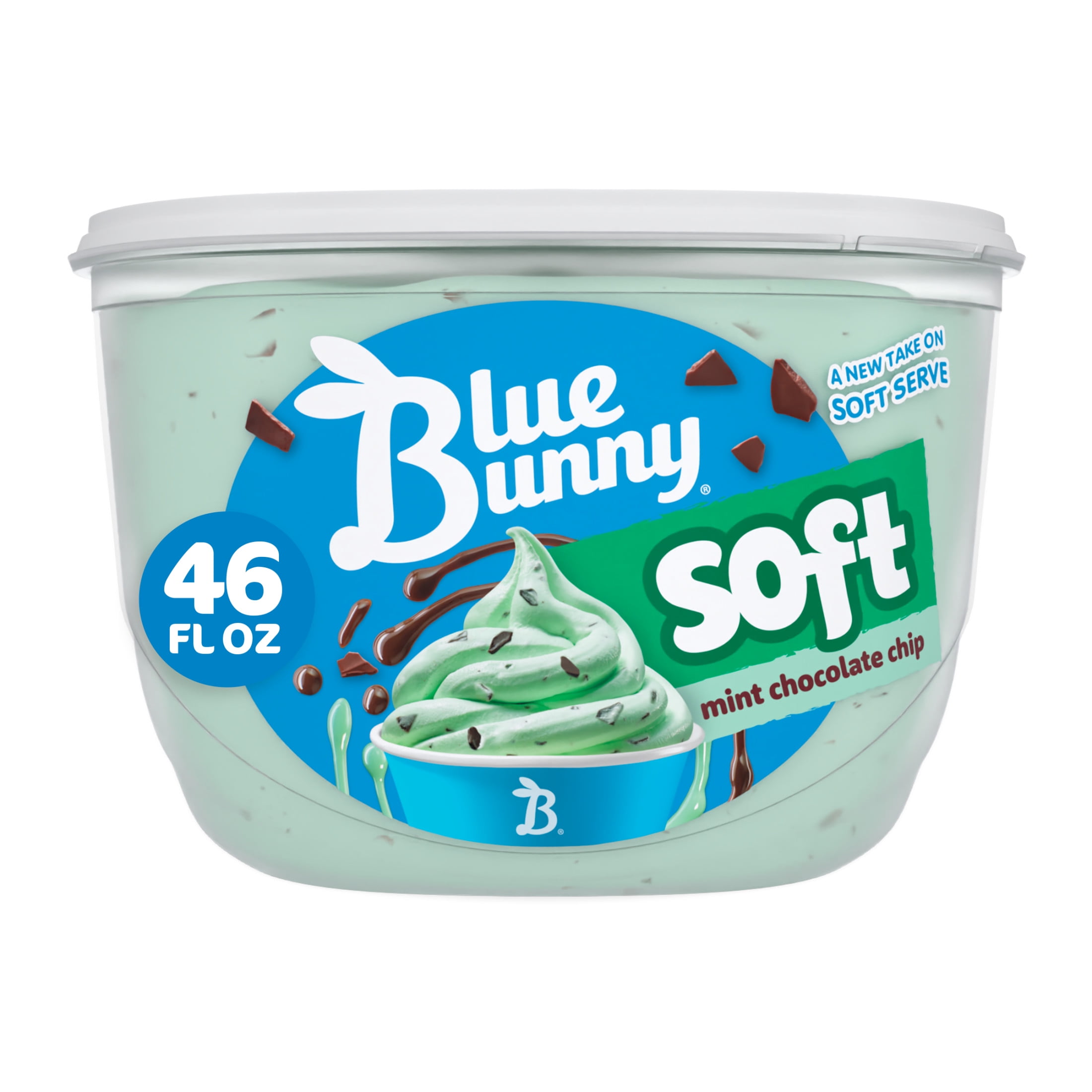 Blue Bunny Soft Mint Chocolate Chip, Frozen Dessert, 46 fl oz