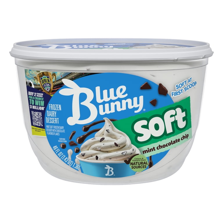 Blue Bunny Soft Mint Chocolate Chip Frozen Dairy Dessert, 46 fl oz