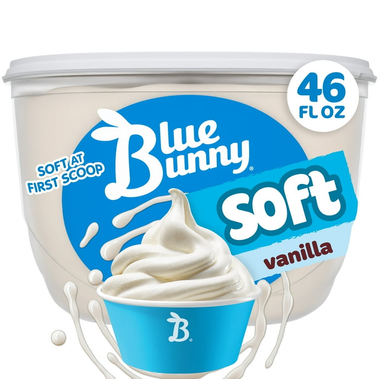 Blue Bunny Soft Vanilla Flavored Premium Frozen Dessert, 46 fl oz