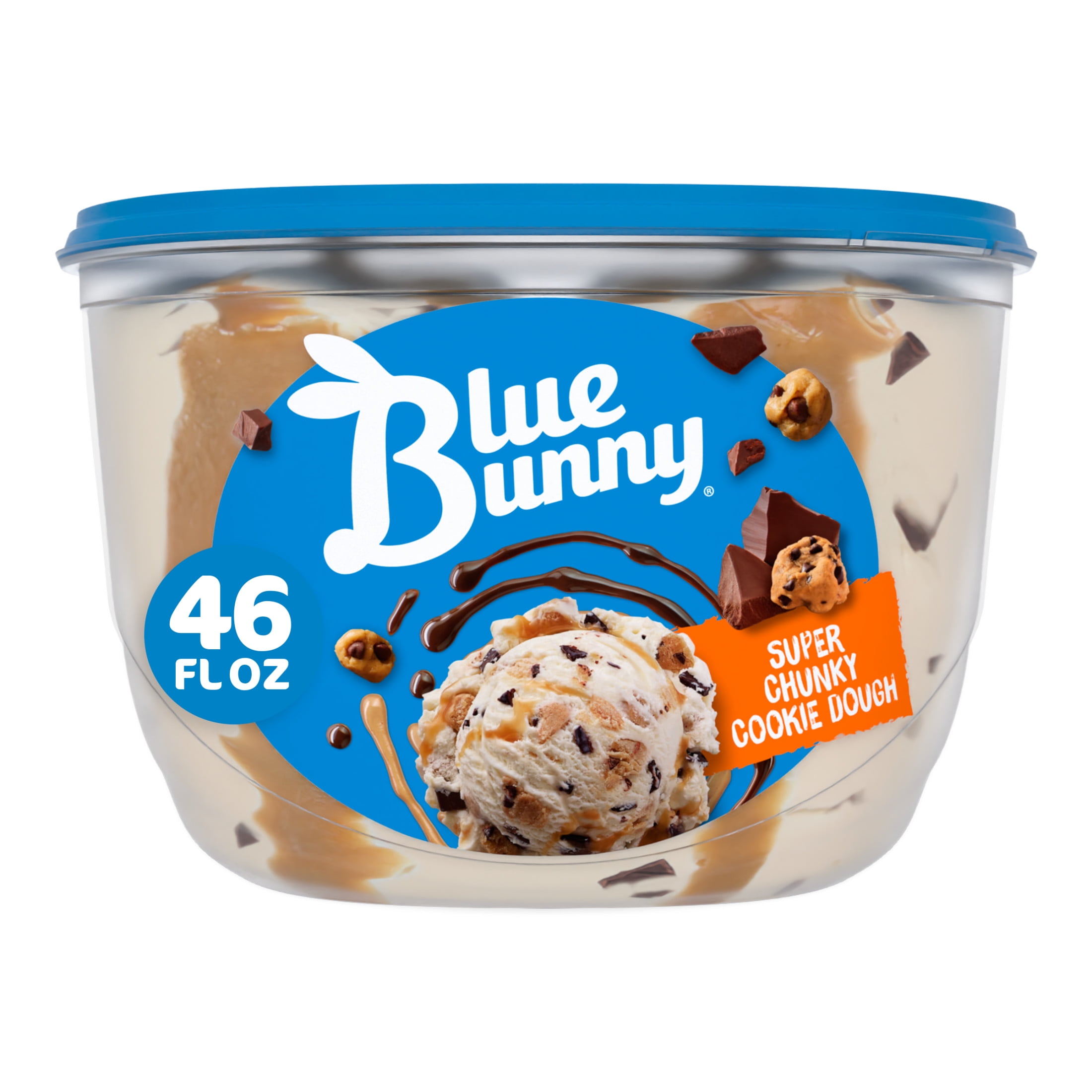 Blue Bunny Super Chunky Cookie Dough Premium Frozen Dessert, 46 fl oz