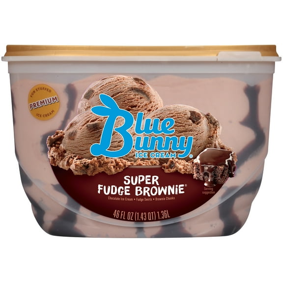 Blue Bunny Super Fudge Brownie Ice Cream 46 fl oz