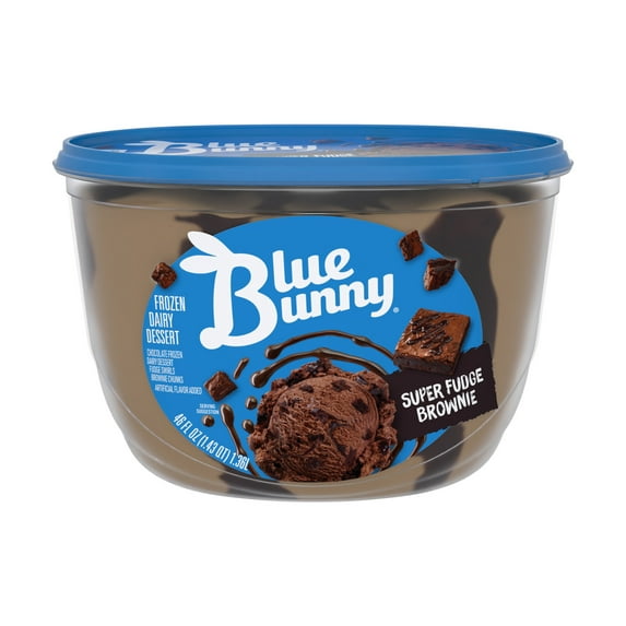 Blue Bunny Super Fudge Brownie Premium Frozen Dessert, 46 fl oz