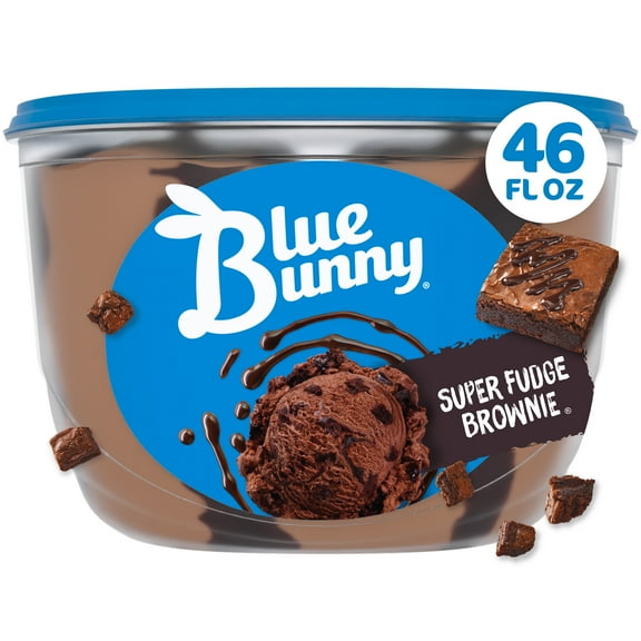 Blue Bunny Super Fudge Brownie Premium Frozen Dessert, 46 fl oz