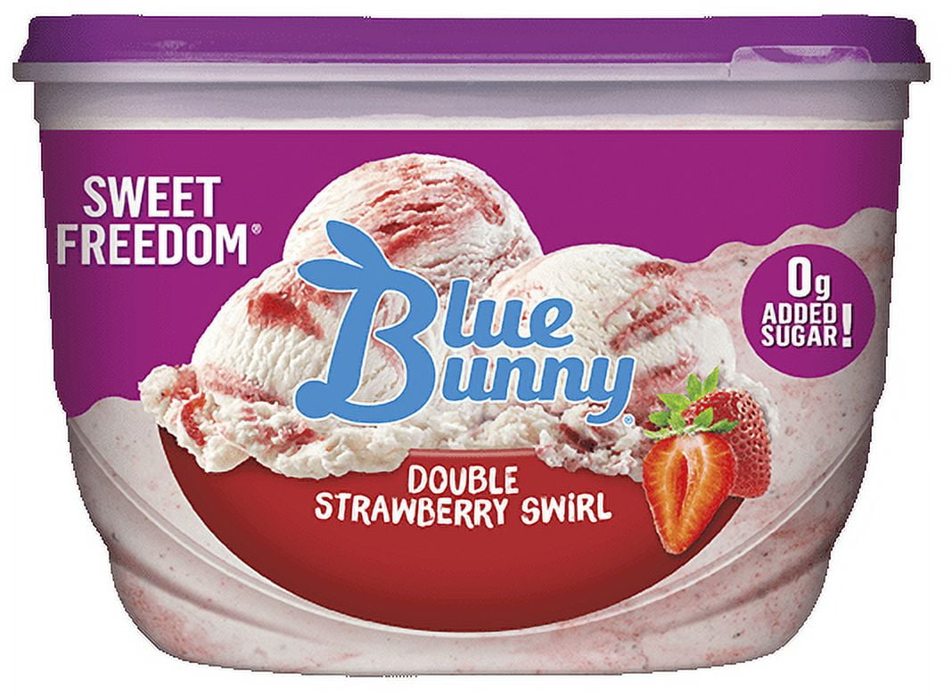 Blue Bunny Sweet Freedom Double Strawberry Swirl Reduced Fat Ice Cream, 48 fl oz