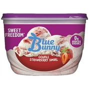 Blue Bunny Sweet Freedom Double Strawberry Swirl Reduced Fat Ice Cream, 48 fl oz