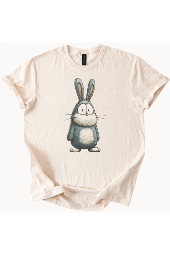 Blue Bunny T Shirt Cute Cartoon Rabbit Graphic Tee Animal Lover Size S-5Xl Heygategoo Tee