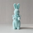 thumbnail image 1 of Blue Bunny Topiary Easter Decor - Flocked Moss Bunnies with Easter Egg Easter Moss Bunny, Moss Covered Easter Rabbit Figurine | Flocked Animal Rabbit Easter Decoration for Spring Easter Home Decor, 1 of 5
