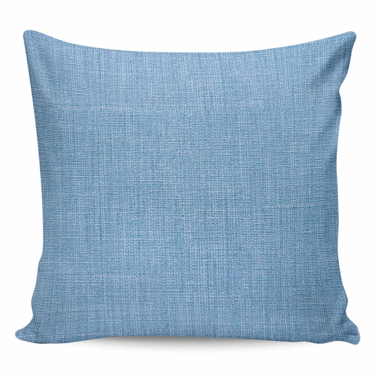 Blue Burlap Texture Pillow Covers 16x16 Inch Decorative Throw Pillow Cover, Farmhouse Vintage Blue Sofa Pillowcases Accent Cushion Case Home Decor Bedroom Living Room