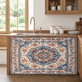 thumbnail image 1 of Blue Burnt Orange Boho Cabinet Curtain 28"Wx51"L,Dustproof Storage Cabinet Curtain with Self Adhesive Tape,Antique Southwestern Ethnic Tall Pantry Cover Drape for Kitchen,Laundry Room,Utility Closet, 1 of 9