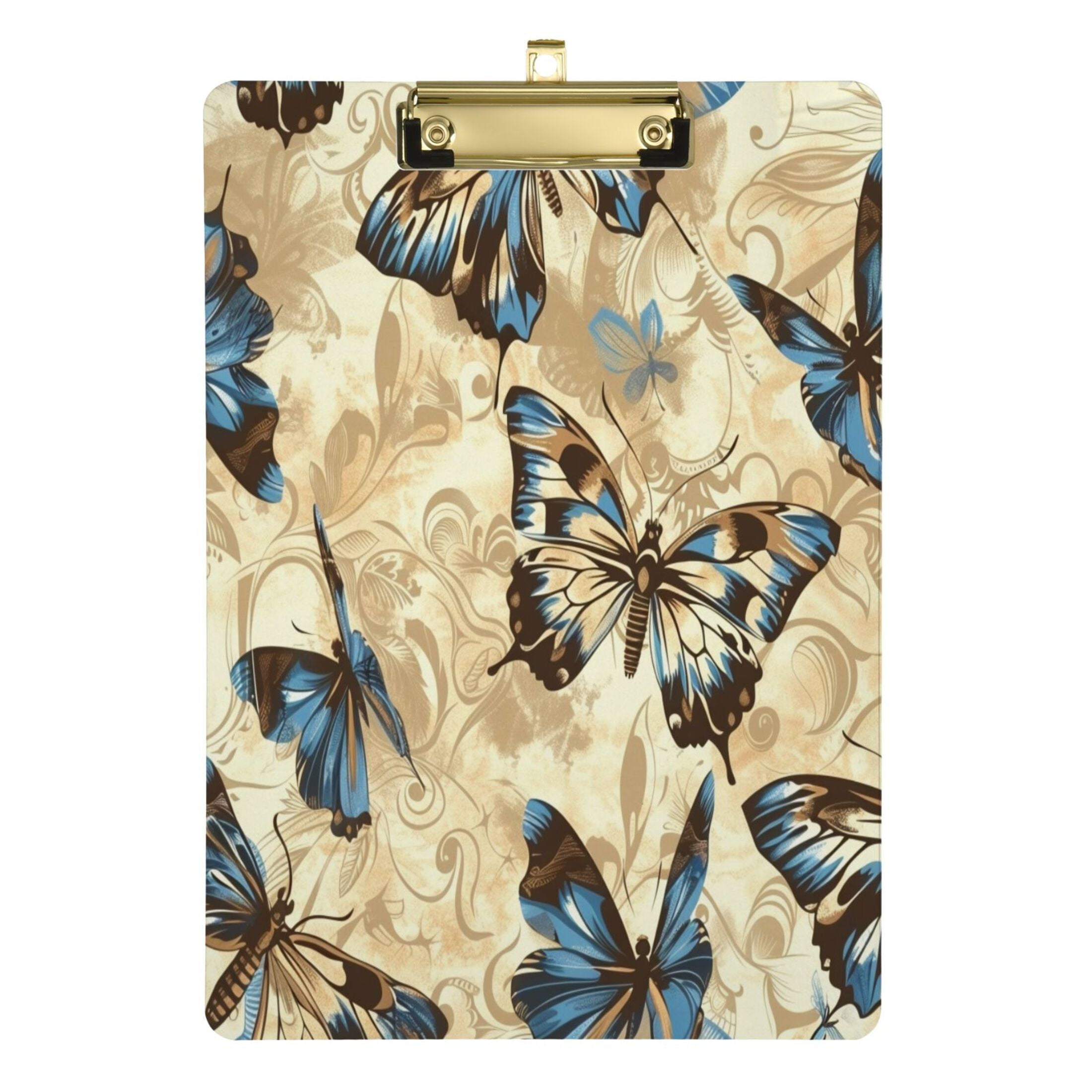 Blue Butterflies Acrylic Clipboards A4 Standard Letter Size Clipboard