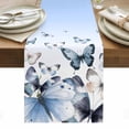 thumbnail image 1 of Blue Butterflies Table Runner - 72 Inch Long, Kitchen Dining Table Runner Dresser Scarves, Elegant Pastoral Watercolor Farmhouse Decor for Coffee Tables Wedding Party Banquet, 1 of 8