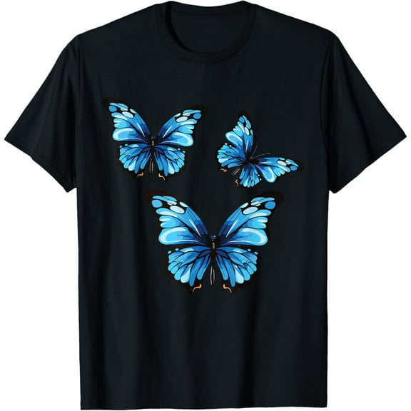 Blue Butterfly Art Garden Beautiful Butterflies Insects T-Shirt