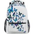 thumbnail image 1 of Blue Butterfly Backpack Butterflies Student School Bag Bookbag 16 inch Laptop Backpacks Travel Daypack Shoulder Bag, 1 of 7