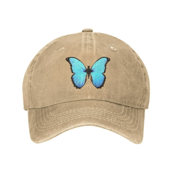 Blue Butterfly Baseball Caps for Men Women Adjustable Casual Trucker Hats for Fishing Outdoor Activities Fashion Hats