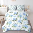 thumbnail image 1 of Blue Butterfly Bedding Comforter Sets 7 Pieces Hydrangea Blossoms Bed in a Bag Women, Spring Garden Twin Bedding Sets Botanical Plants Comforter Set, Green Leaves Bedding Sets & Collections, 1 of 4
