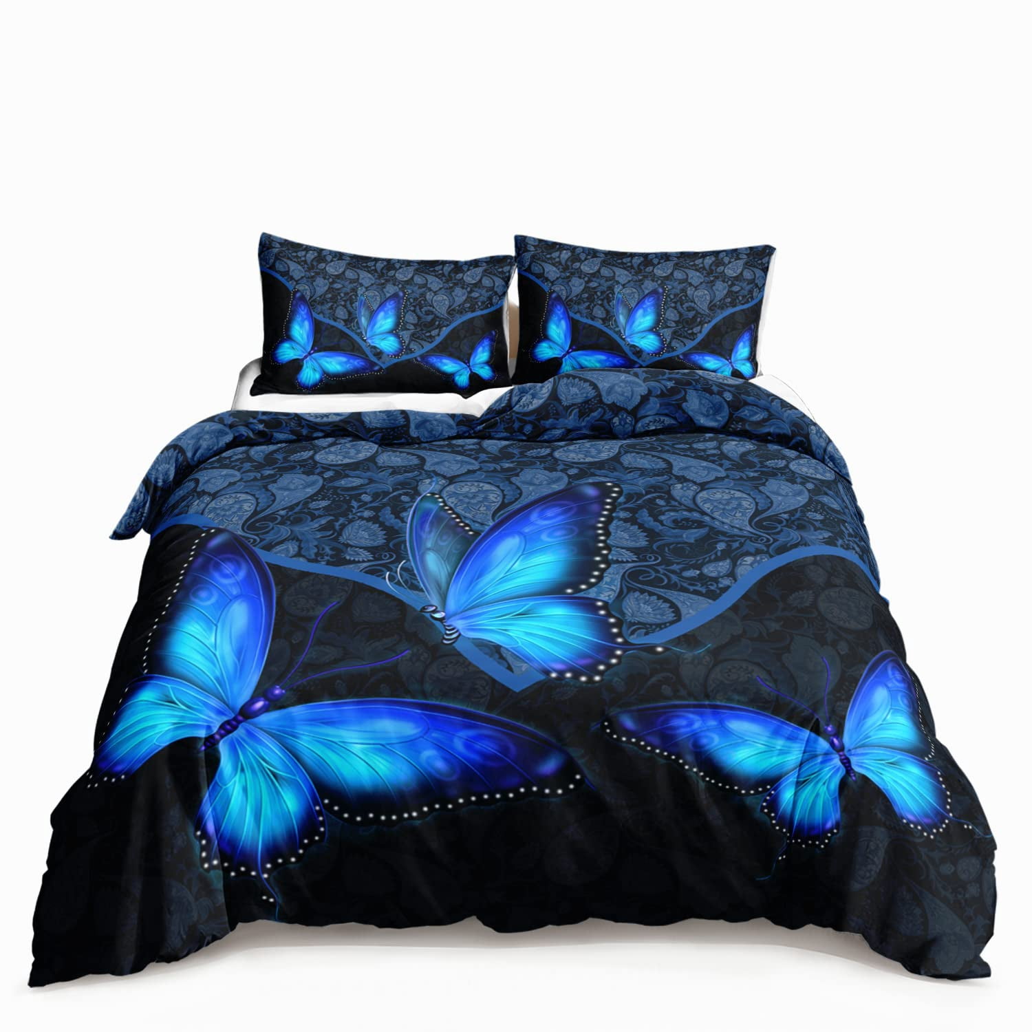Golden Bull Taurus Duvet Cover Set - Queen Size Galaxy Print, Microfiber Starry Sky Bedding, Includes 2 Pillowcases