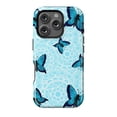 thumbnail image 1 of Blue Butterfly Elegant Nature Inspired Artistic Phone Case Design with iPhone 11 to 16 Pro Max, 1 of 2