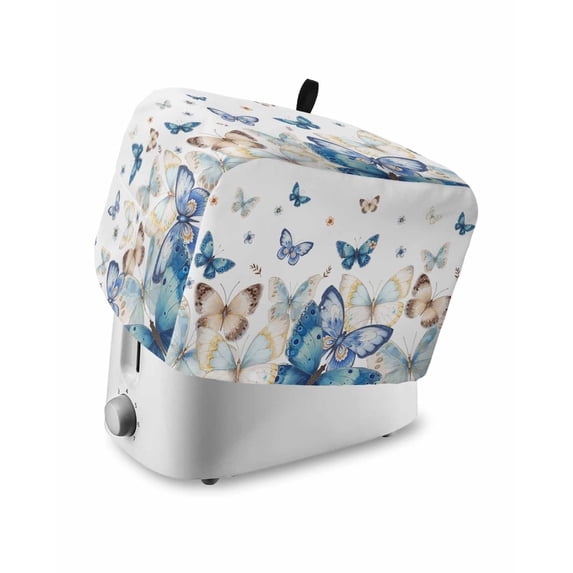 Machine Cover Kitchen Blue Butterfly Farmhouse Toaster Cover 2 Slice, Small Kitchen Appliance ...