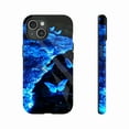 thumbnail image 1 of Blue Butterfly Glowing Shimmering Water Ripple Design Phone Case Ideal for Teen Girls Women Halloween Christmas Gifts Compatible with iPhone 11/12/13/14/15/16 (Pro Max/Plus), 1 of 9