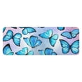 thumbnail image 1 of Blue Butterfly Group Pattern Kitchen Rug Mat,Kitchen Runner Rugs Non Skid Washable,Decorative Kitchen Floor Mats for Kitchen,Sink,Laundry,17"x47.2", 1 of 7