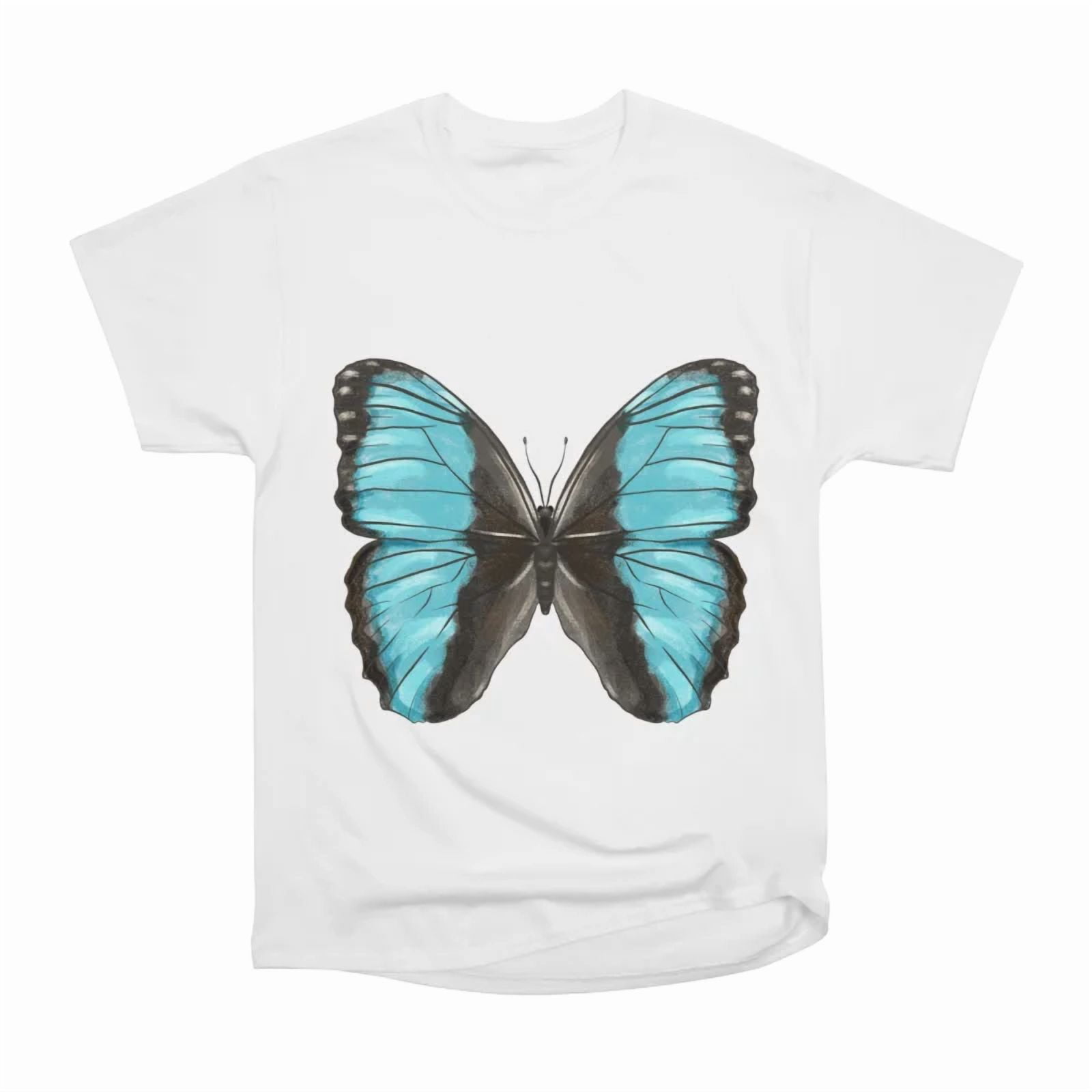 Blue Butterfly Insect Art T-Shirt Tee Gift For Him Merch For Her ...