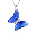 thumbnail image 1 of Blue Butterfly Necklace Sapphire September Birthstone Necklace Pendant 925 Sterling Silver Women Birthday Mother's Day Gifts Crystal Jewelry Juwaliy, 1 of 8