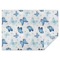 thumbnail image 1 of Blue Butterfly Pattern Rectangle Tablecloth 60"x84",Waterproof Polyester Rectangle Table Cloth, Wipeable Spillproof Polyester Tablecloth for Dining, Camping, Indoor and Outdoor, 1 of 5