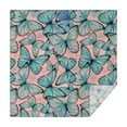 thumbnail image 1 of Blue Butterfly Pink Background Pattern Square Tablecloth,Waterproof Square Table Cover,Wipeable Spillproof Washable Table Cover for Home Kitchen Party Decor 42"X42"(107x107cm), 1 of 6