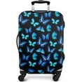thumbnail image 1 of Blue Butterfly Print Travel Suitcase Protector Waterproof Elastic Stretch Luggage Protective Cover For 29-32 Inch Trolley Cases, 1 of 6