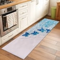 thumbnail image 1 of Blue Butterfly Runner Rugs 2x6 ft Ocean Water Beach Scenery Washable Hallway Rugs Non-Slip Floor Mats Absorbent Carpet Bedside Runners for Bedroom Kitchen Bathroom Laundry Room, 1 of 9