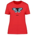 thumbnail image 1 of Blue Butterfly With Caption T-Shirt Women -Image by Shutterstock, Female Medium, 1 of 2