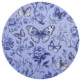 thumbnail image 1 of Blue Butterfly and Flower Pattern 15.4in Diameter PVC Plate Mat, Heat-Resistant and Cuttable, Kitchen Decor, 1 of 7