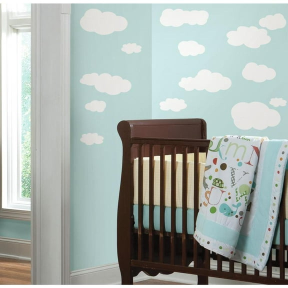White CLOUDS 19 BIG Wall STICKERS Kids Room Decor Nursery Decor Peel & Stick Decals