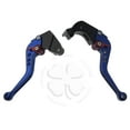 thumbnail image 1 of Blue CNC Shorty Brake Clutch Levers Kawasaki Ninja ZX 6R 10R Z750R Z1000 06-14, 1 of 5