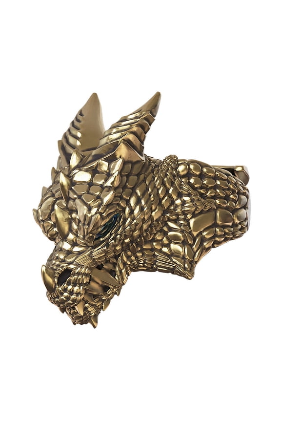 Blue CZ Eyes Brass Majestic Dragon King Punk Ring Animal Jewelry BR513 US Size 10
