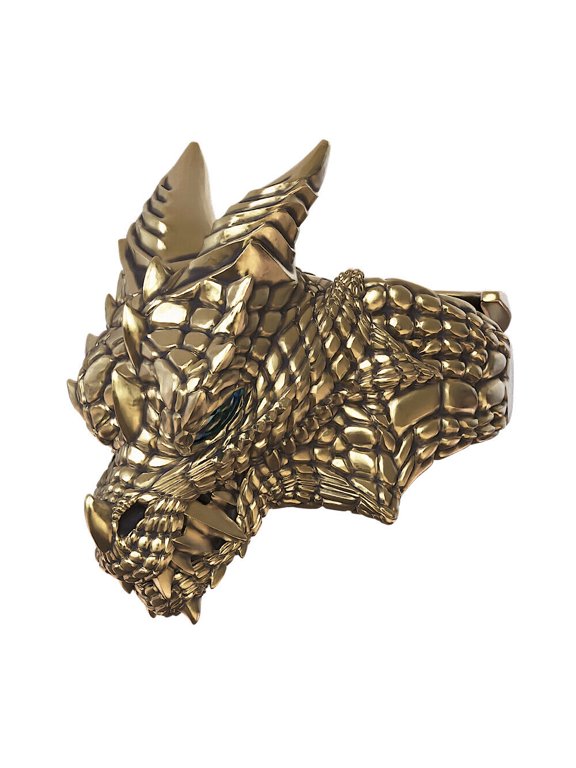Blue CZ Eyes Brass Majestic Dragon King Punk Ring Animal Jewelry BR513 US Size 12.5