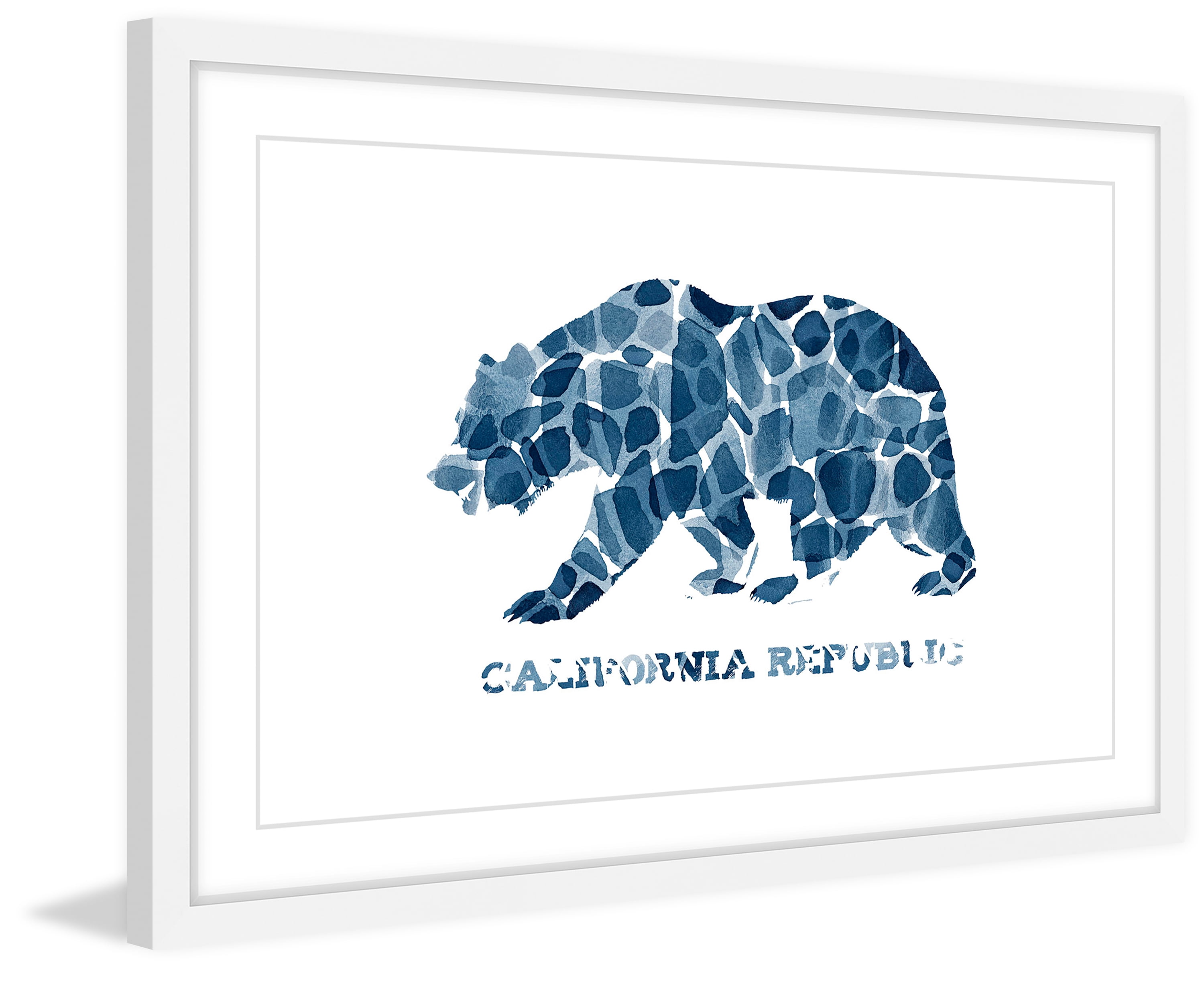 "Blue Cal Repub" Framed Painting Print