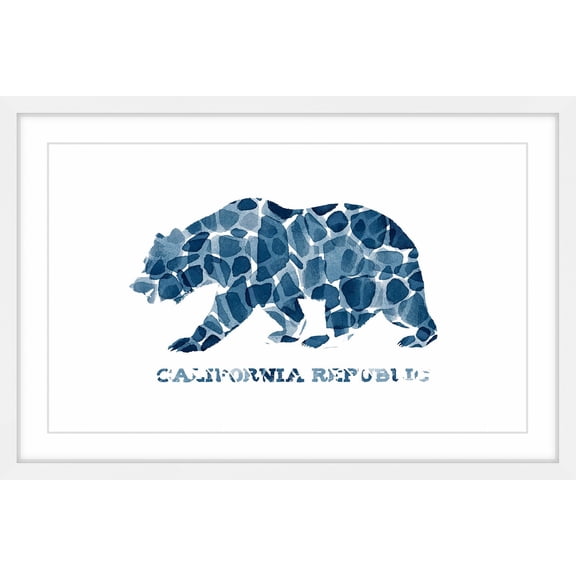 "Blue Cal Repub" Framed Painting Print