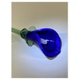 Blue Calla Lily Glass Flower Oneofakind. Life Size 20" long