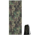 thumbnail image 1 of Blue Camo Wavy Shapes Pattern Hot Yoga Mat Towel Non Slip for Hot Yoga - Quick-Drying Yoga Mat Cover with 4 Corner Pockets with Travel Bag - Hot Yoga Towel Non Slip 70"x26", 1 of 6