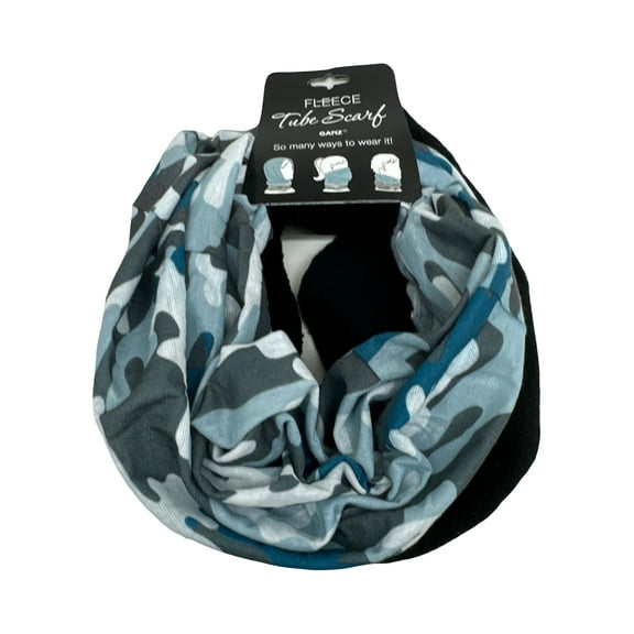 Blue Camouflage Fleece Tube Scarf by Ganz