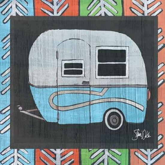 Blue Camper - At the Lake Canvas Art - Shanni Welsh (24 x 24)