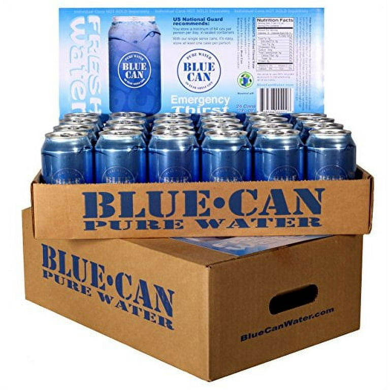 50 Year Shelf Life Canned Water-Blue Can Pure Water