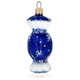 thumbnail image 1 of Blue Candy Glass Christmas Ornament, 1 of 4