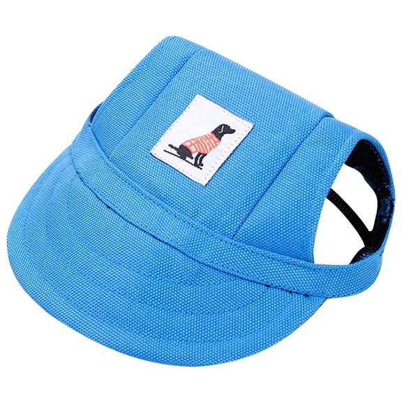 Blue Canvas Dog Baseball Cap, Pet Sun Hat, Outdoor Summer Hat - Sun Protection, Canvas Material, Summer Outdoor Use - For Small Dogs, S Size, Pet Outdoor Activities, Daily Walks,